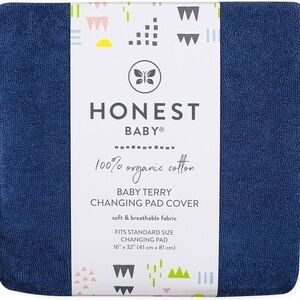 Honest Baby Terry Changing Pad Cover in Navy Blue